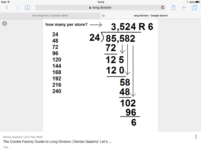Image of Long division in year 5 
